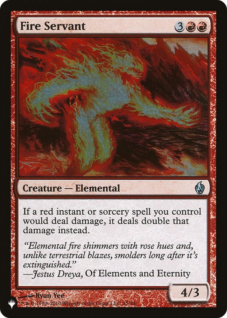 Image for Fire Servant (15/34) (The List Reprints) - Magic: The Gathering