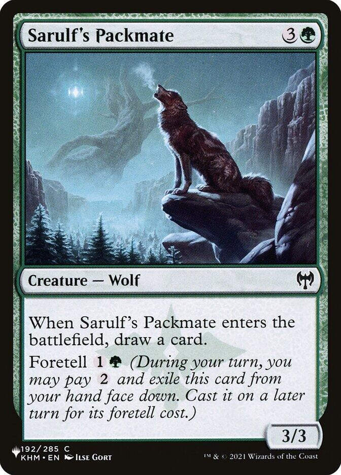 Image for Sarulf's Packmate (192/285) (The List Reprints) - Magic: The Gathering