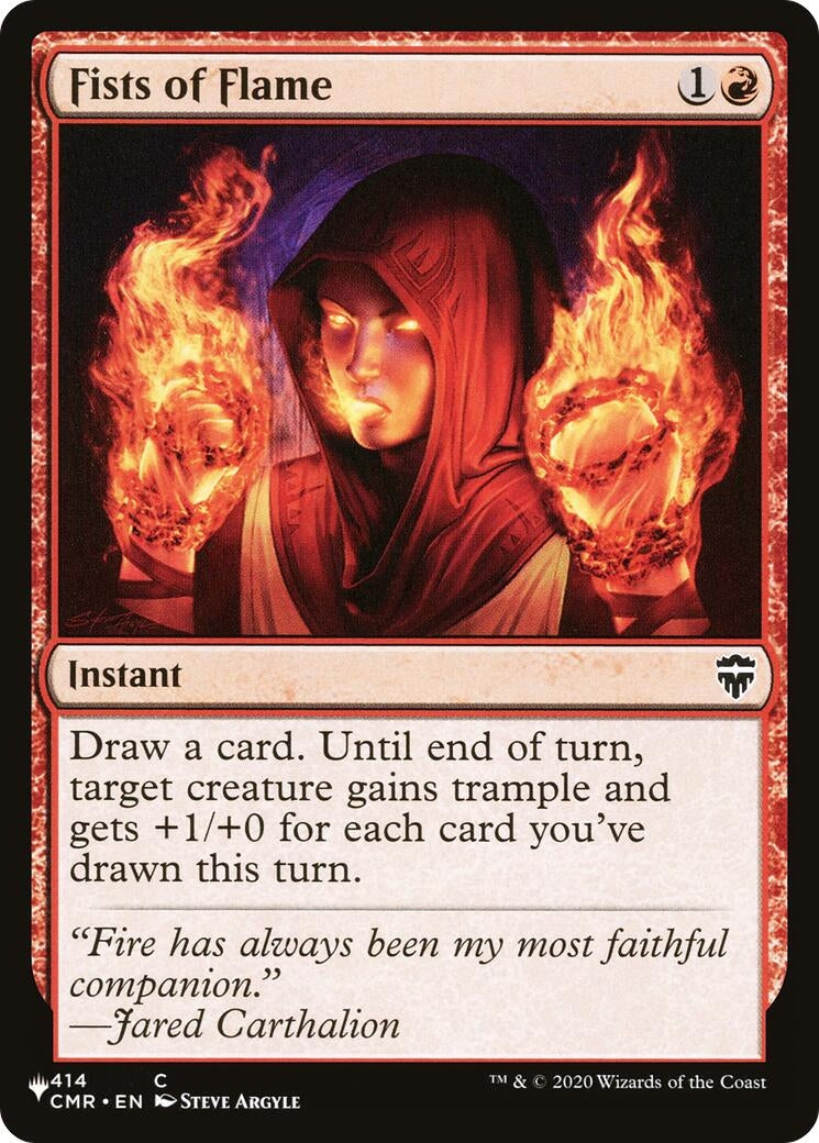 Image for Fists of Flame (414/361) (The List Reprints) - Magic: The Gathering