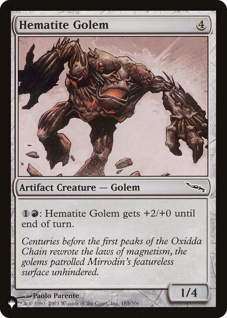 Hematite Golem (185/306) (The List Reprints)