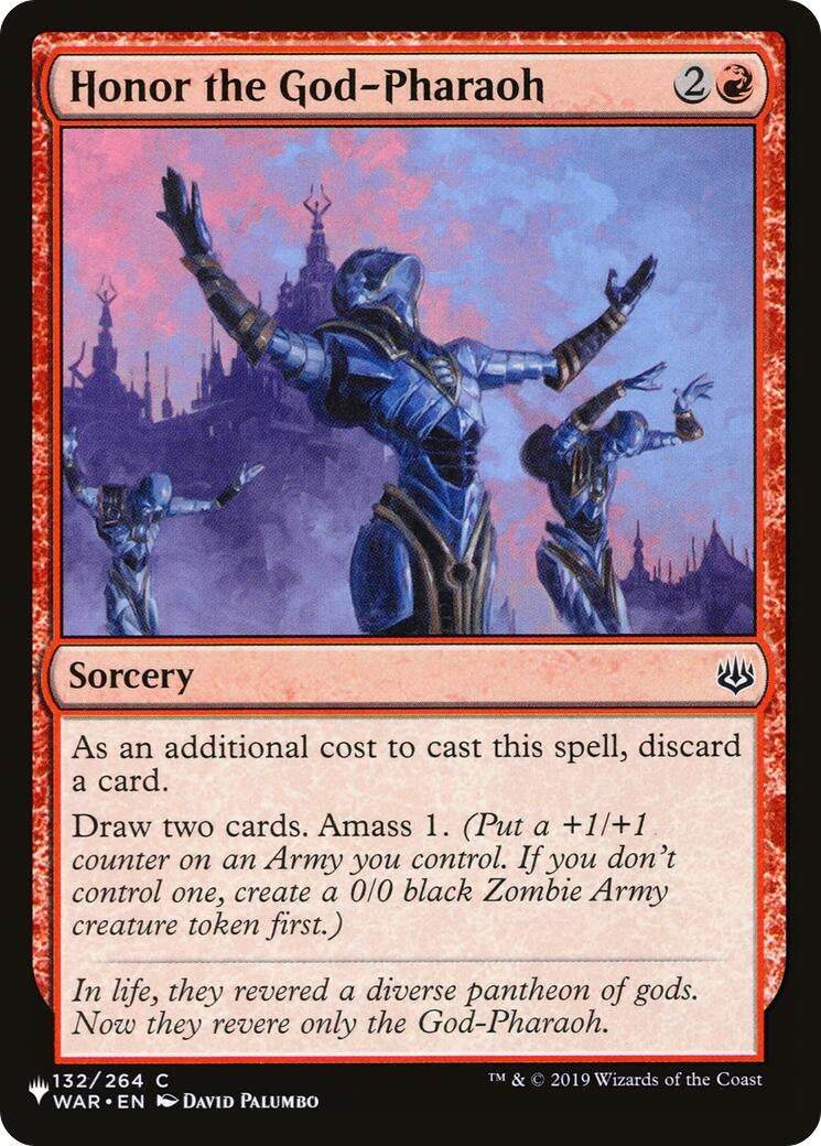 Honor the God-Pharaoh (132/264) (The List Reprints)