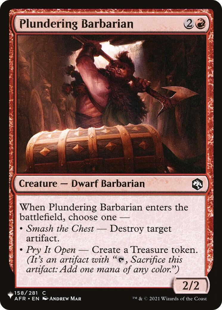 Plundering Barbarian (158/281) (The List Reprints)