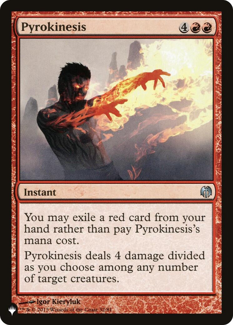 Pyrokinesis (32/81) (The List Reprints)