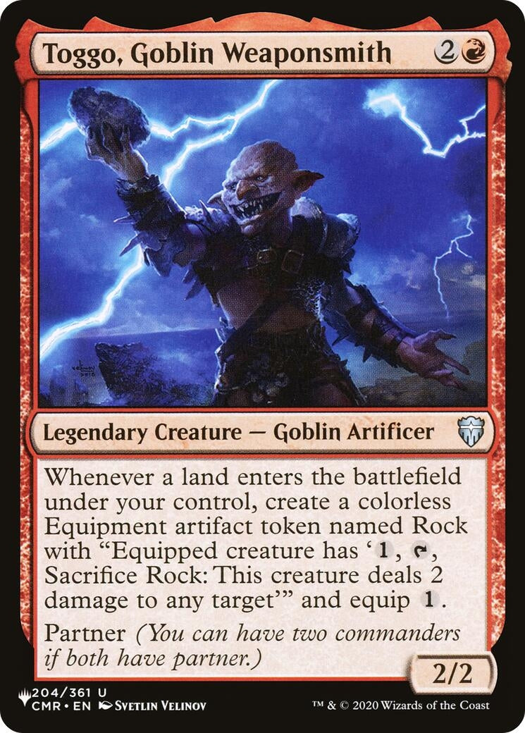 Toggo, Goblin Weaponsmith (204/361) (The List Reprints)