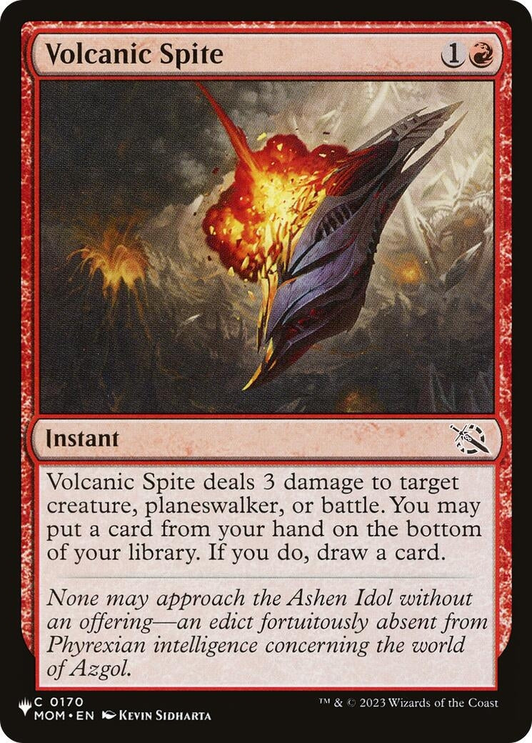 Image for Volcanic Spite (0170) - Magic: The Gathering