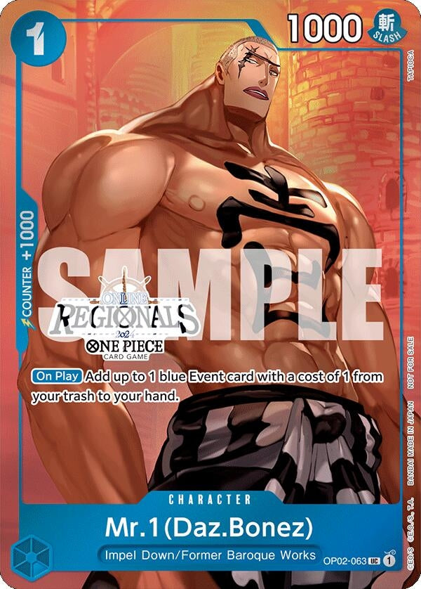 Mr.1 (Daz.Bonez) (Online Regional 2024 Vol. 3) (OP02-063) (One Piece Promotion Cards)