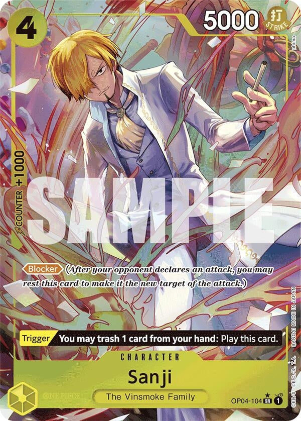 Sanji (OP04-104) (Alternate Art) (OP04-104) (Premium Booster -The Best-)