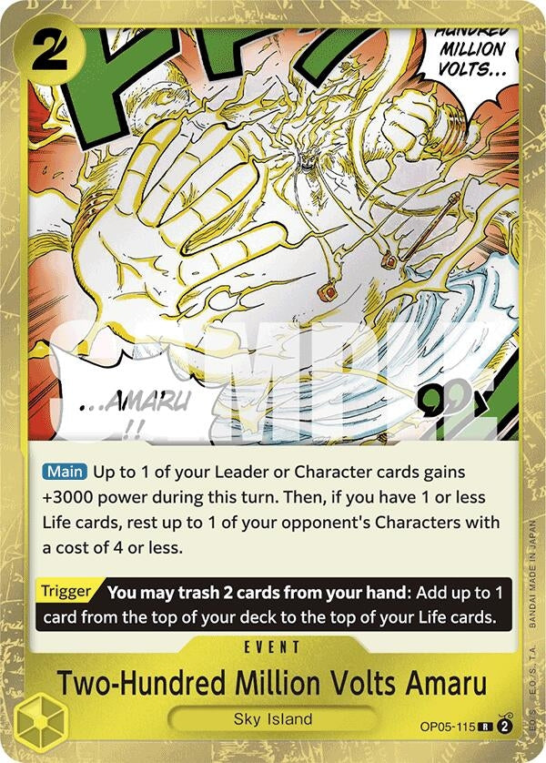 Two-Hundred Million Volts Amaru (Jolly Roger Foil) (OP05-115) (Premium Booster -The Best-)