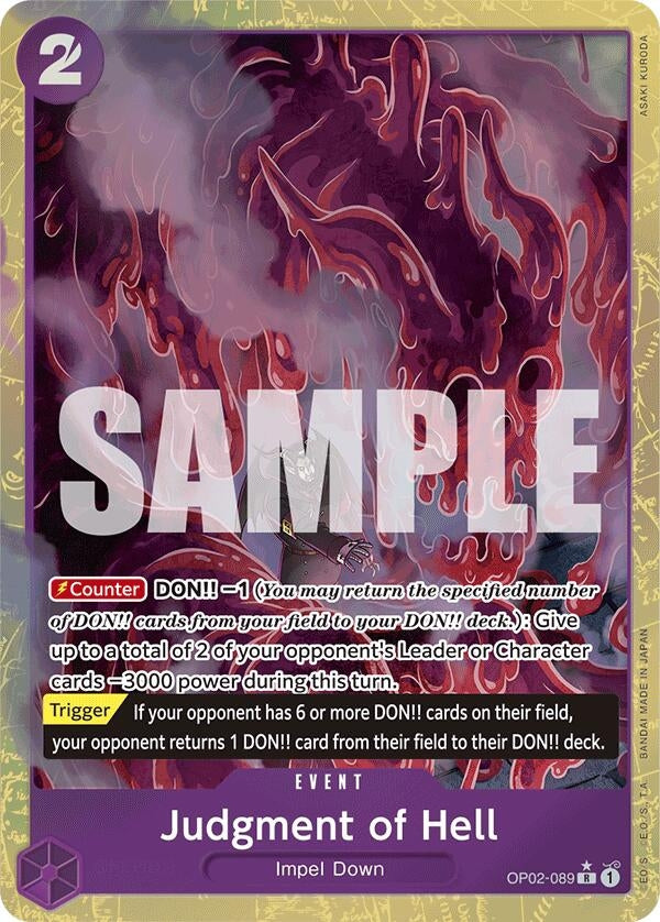 Judgment of Hell (Alternate Art) (OP02-089) (Premium Booster -The Best-)