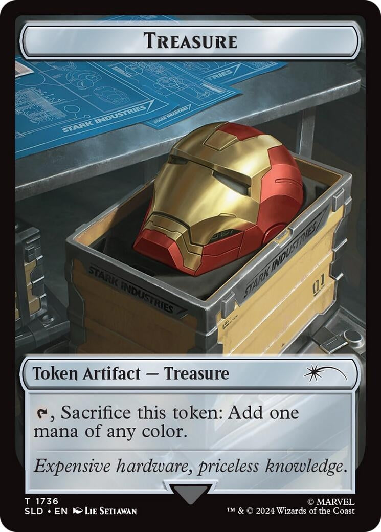 Image for Treasure Token (1736) (Rainbow Foil) (1736) - Magic: The Gathering