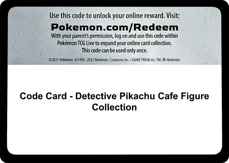 Image for Code Card - Detective Pikachu Cafe Figure Collection (Detective Pikachu) - Pokemon