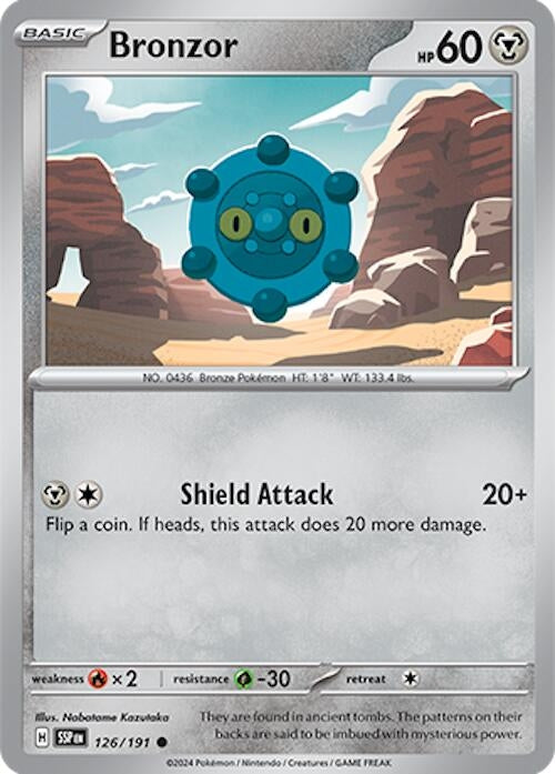 Image for Bronzor (126/191) (SV08: Surging Sparks) - Pokemon