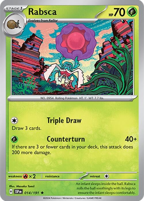 Image for Rabsca (014/191) (SV08: Surging Sparks) - Pokemon