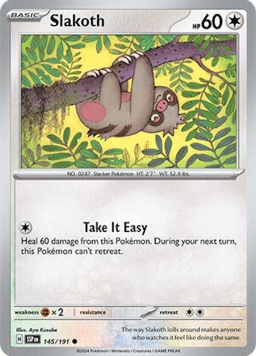 Image for Slakoth (145/191) (SV08: Surging Sparks) - Pokemon