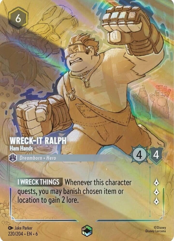 Wreck-It Ralph - Ham Hands (Enchanted) (220/204) (Azurite Sea)