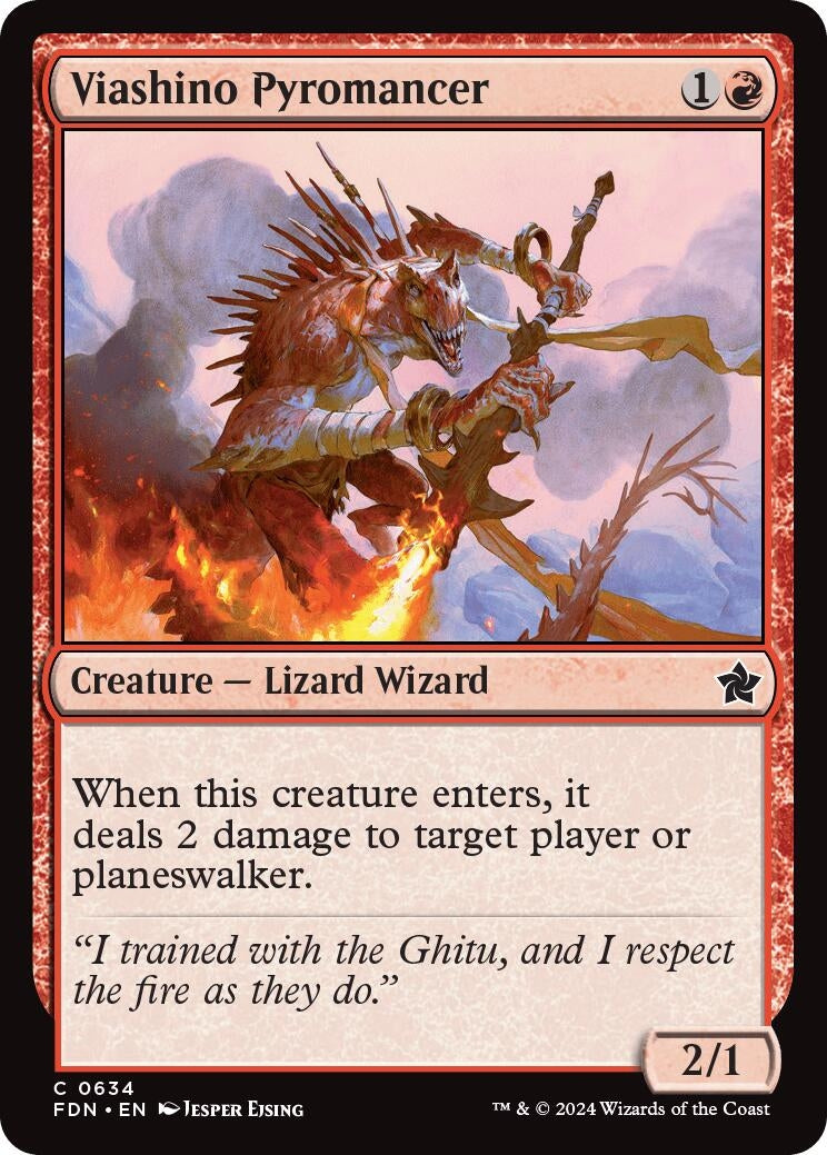 Viashino Pyromancer (634) (Foundations) (FDN)