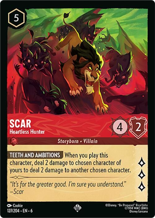 Scar - Heartless Hunter (127/204) (Azurite Sea)