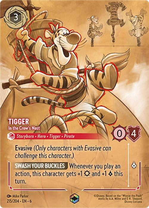 Tigger - In the Crow's Nest (Enchanted) (215/204) (Azurite Sea)