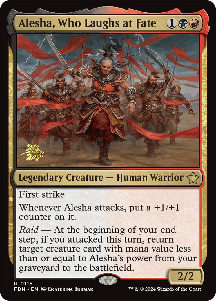 Alesha, Who Laughs at Fate (115) (Prerelease Cards)