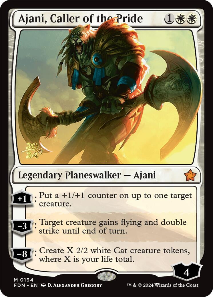 Ajani, Caller of the Pride (134) (Prerelease Cards)