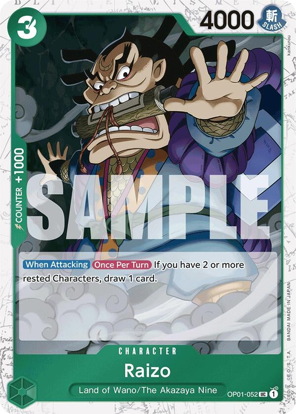 Raizo (Jolly Roger Foil) (OP01-052) (Premium Booster -The Best-)