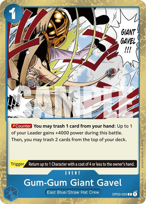 Gum-Gum Giant Gavel (Jolly Roger Foil) (OP03-055) (Premium Booster -The Best-)