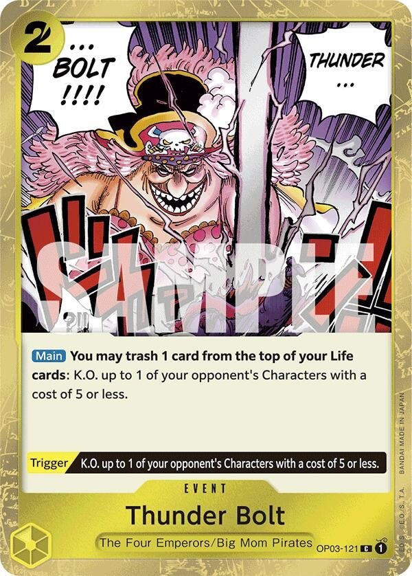 Image for Thunder Bolt (Jolly Roger Foil) (OP03-121) (Premium Booster -The Best-) - One Piece Card Game