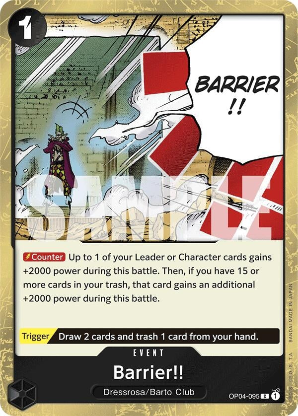 Barrier!! (Jolly Roger Foil) (OP04-095) (Premium Booster -The Best-)