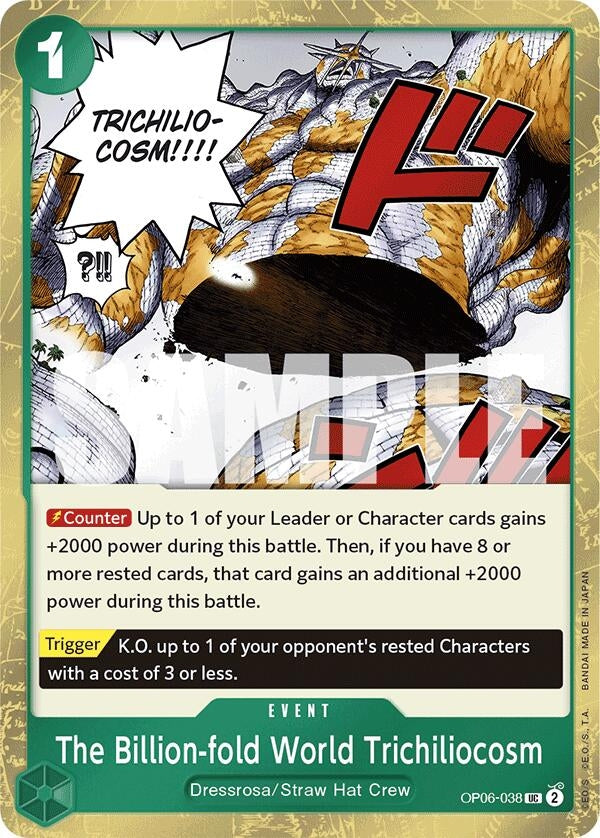 Image for The Billion-fold World Trichiliocosm (Jolly Roger Foil) (OP06-038) (Premium Booster -The Best-) - One Piece Card Game