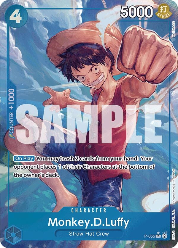 Image for Monkey.D.Luffy (P-055) (Full Art) (P-055) (Premium Booster -The Best-) - One Piece Card Game