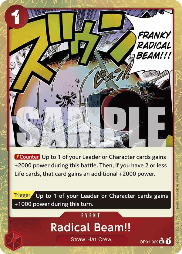 Image for Radical Beam!! (Textured Foil) (OP01-029) (Premium Booster -The Best-) - One Piece Card Game