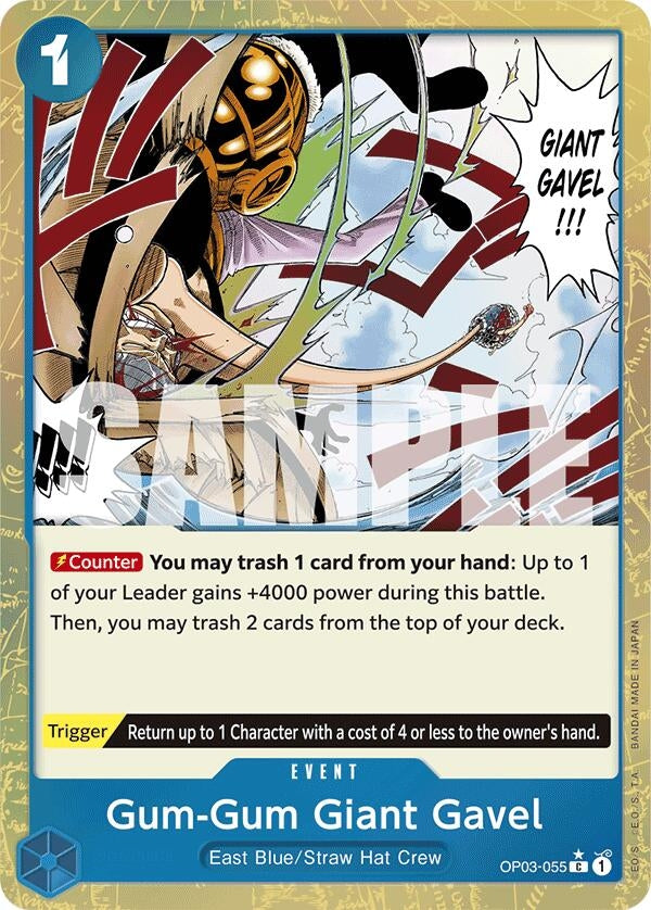 Gum-Gum Giant Gavel (Textured Foil) (OP03-055) (Premium Booster -The Best-)