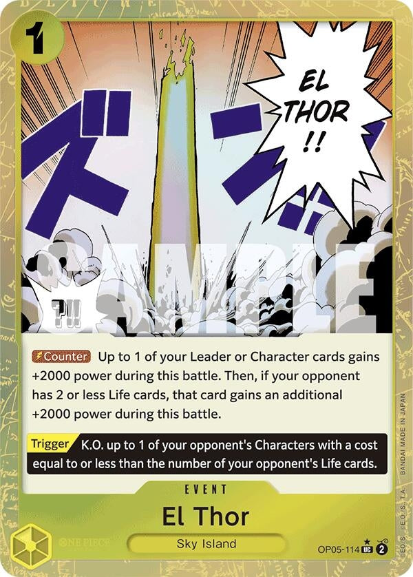 El Thor (Textured Foil) (OP05-114) (Premium Booster -The Best-)