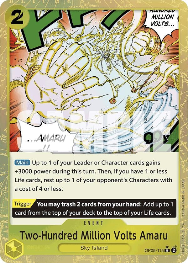 Two-Hundred Million Volts Amaru (Textured Foil) (OP05-115) (Premium Booster -The Best-)
