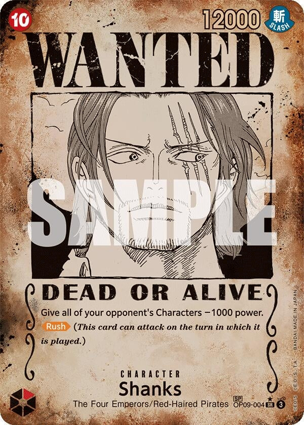 Shanks (004) (Wanted Poster) (OP09-004) (Emperors in the New World)