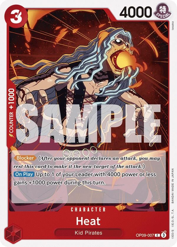 Image for Heat (OP09-007) (Emperors in the New World) - One Piece Card Game