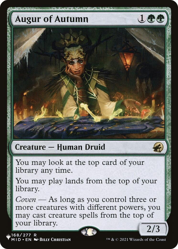 Augur of Autumn (168/277) (The List Reprints)