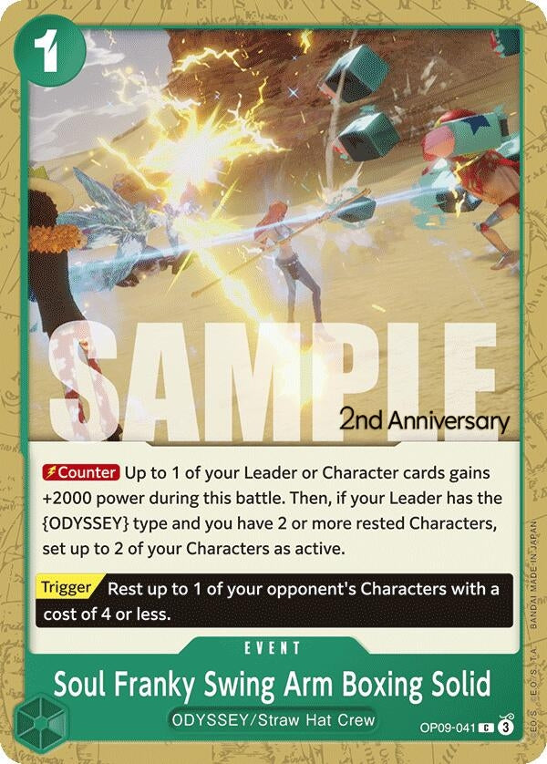 Soul Franky Swing Arm Boxing Solid (OP09-041) (Emperors in the New World: 2nd Anniversary Tournament Cards)