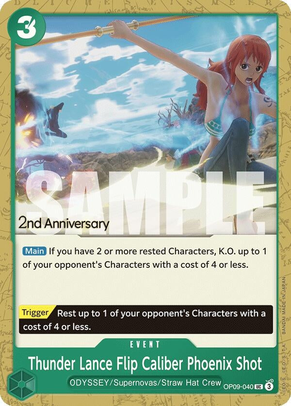 Thunder Lance Flip Caliber Phoenix Shot (OP09-040) (Emperors in the New World: 2nd Anniversary Tournament Cards)