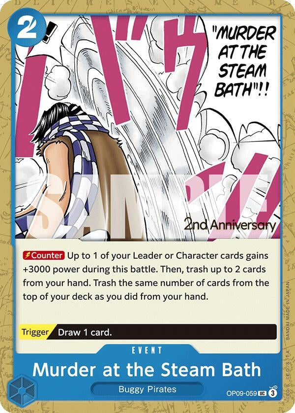 Murder at the Steam Bath (OP09-059) (Emperors in the New World: 2nd Anniversary Tournament Cards)