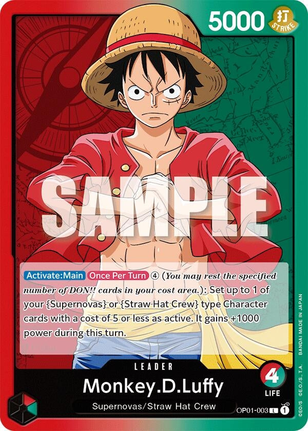Image for Monkey.D.Luffy (003) (OP01-003) (One Piece Demo Deck Cards) - One Piece Card Game