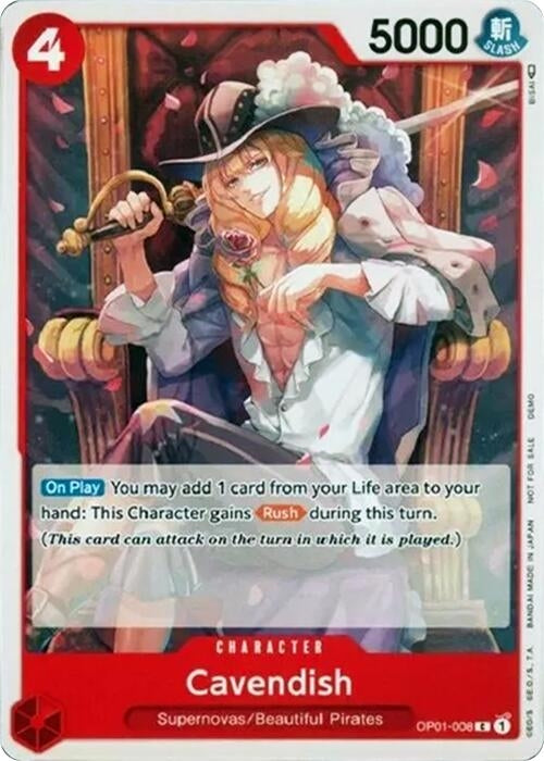 Cavendish (OP01-008) (One Piece Demo Deck Cards)