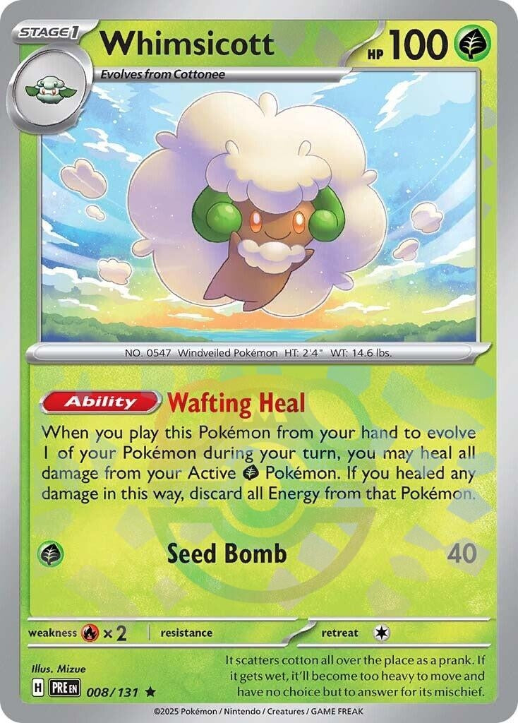 Whimsicott (Master Ball Pattern) (008/131) (SV: Prismatic Evolutions)
