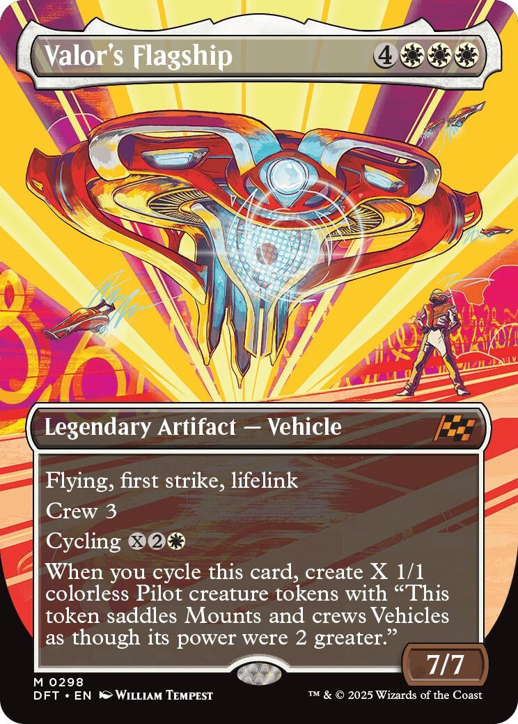 Image for Valor's Flagship (Borderless) (298) (Aetherdrift) - Magic: The Gathering