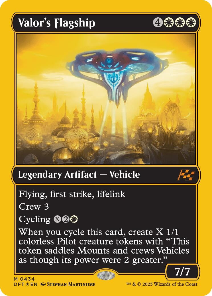 Valor's Flagship (First-Place Foil) (434) (Aetherdrift)