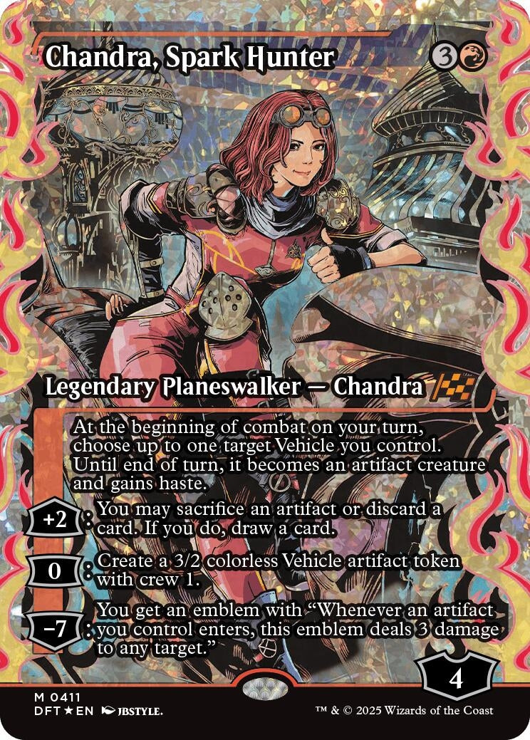 Chandra, Spark Hunter (Showcase) (Fracture Foil) (411) (Aetherdrift)