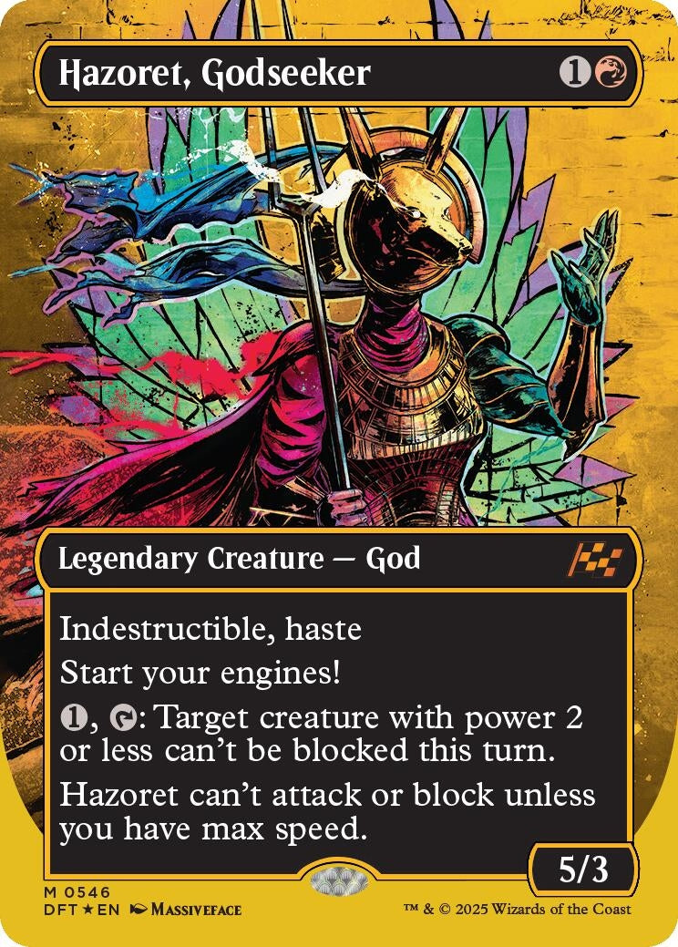 Hazoret, Godseeker (Borderless) (First-Place Foil) (546) (Aetherdrift)