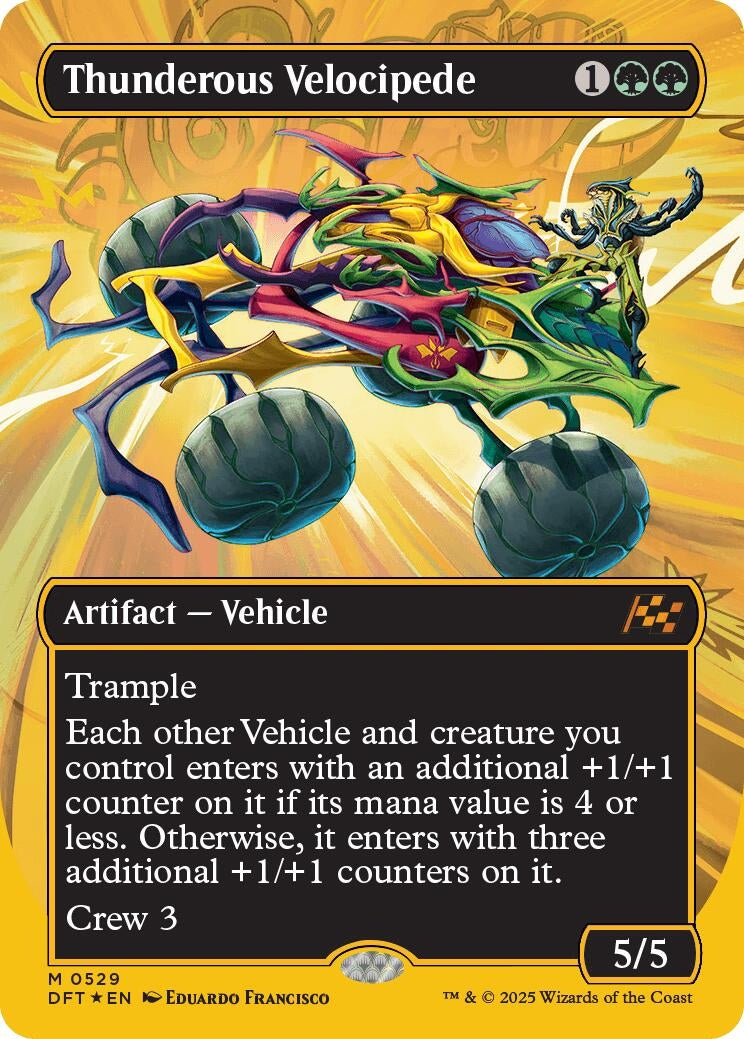 Thunderous Velocipede (Borderless) (First-Place Foil) (529) (Aetherdrift)