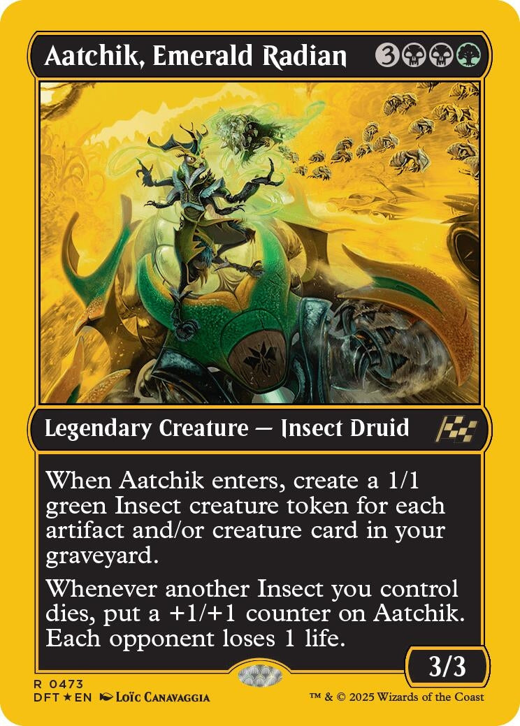 Aatchik, Emerald Radian (First-Place Foil) (473) (Aetherdrift)
