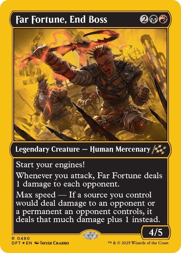 Far Fortune, End Boss (First-Place Foil) (480) (Aetherdrift)